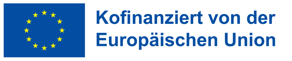 H EU Logo blauer Schriftzug